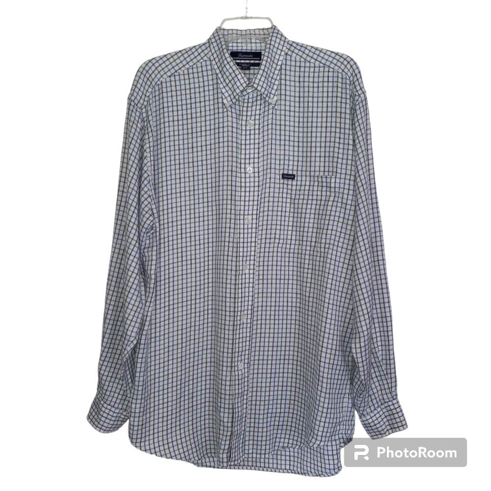 Faconnable men's relaxed fit Large Tall button down long sleeve shirt